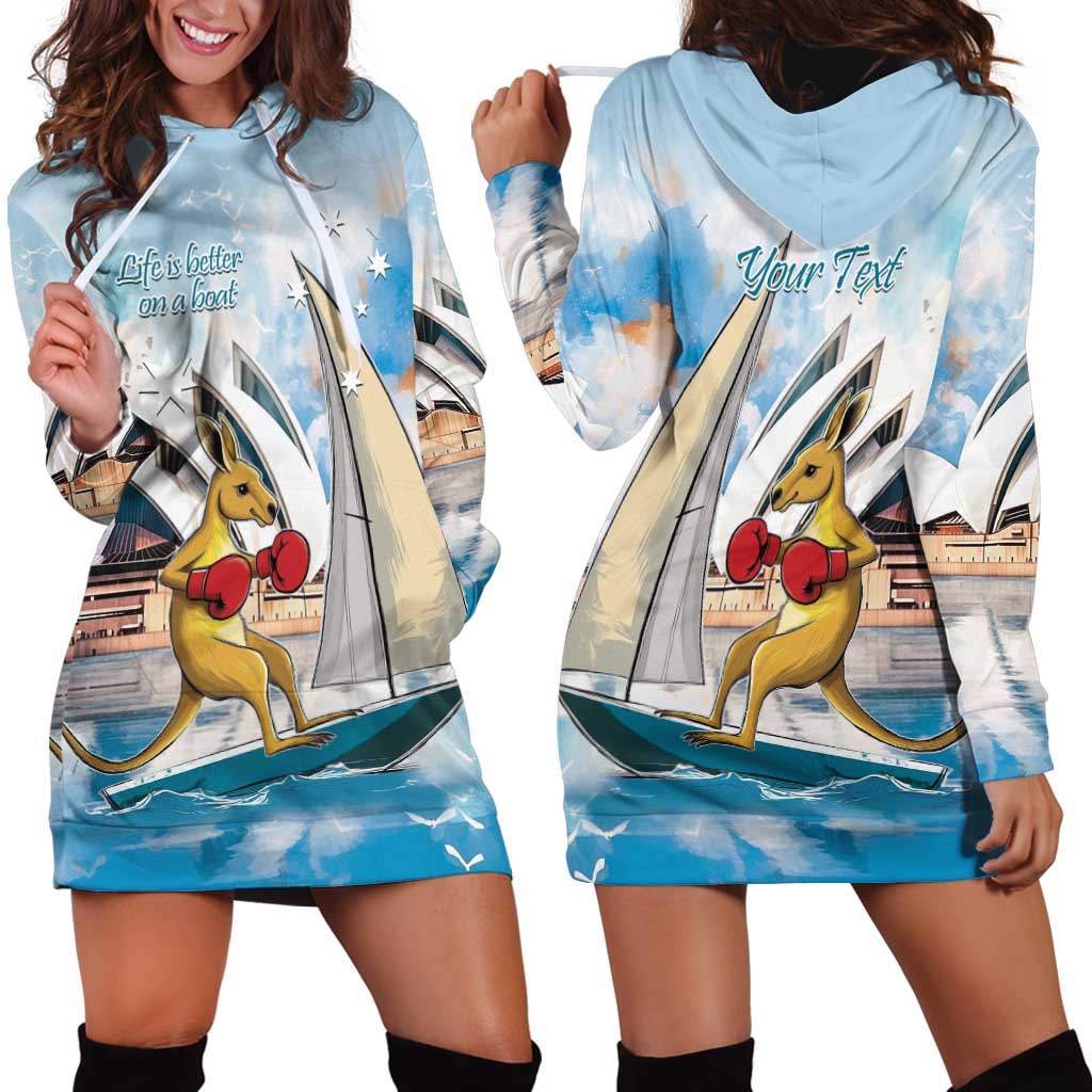 Personalised Australia Sailing Hoodie Dress Life Is Better On A Boat