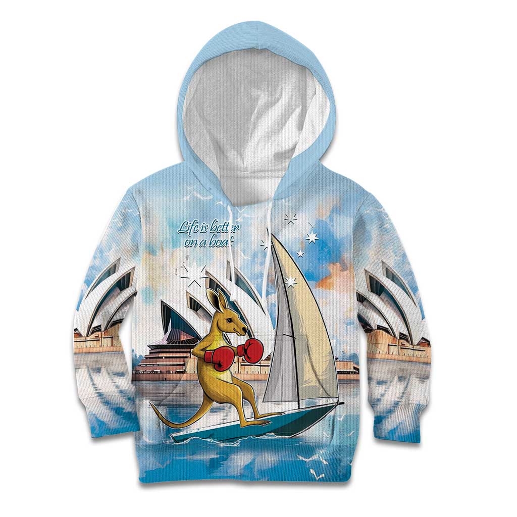 Personalised Australia Sailing Kid Hoodie Life Is Better On A Boat