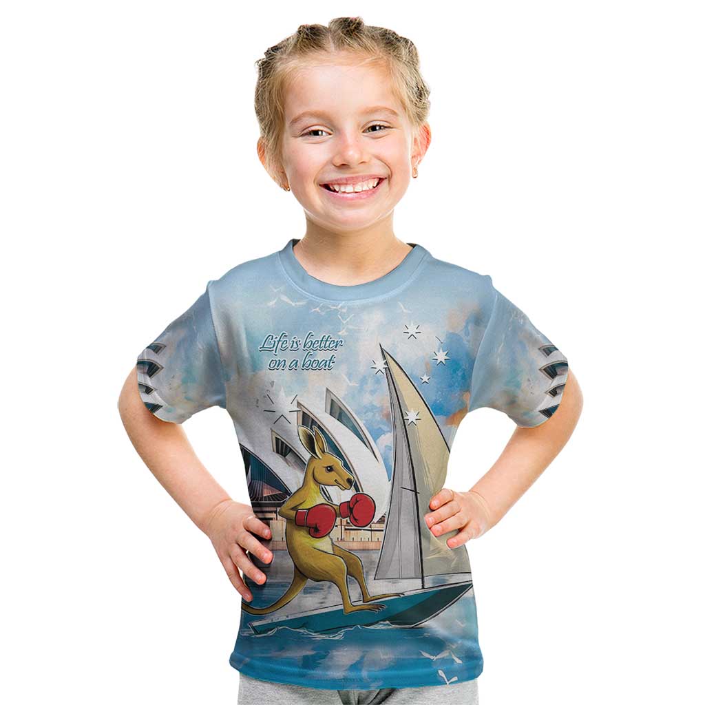 Personalised Australia Sailing Kid T Shirt Life Is Better On A Boat