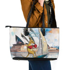 Personalised Australia Sailing Leather Tote Bag Life Is Better On A Boat