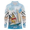 Personalised Australia Sailing Long Sleeve Polo Shirt Life Is Better On A Boat