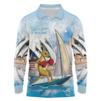 Personalised Australia Sailing Long Sleeve Polo Shirt Life Is Better On A Boat