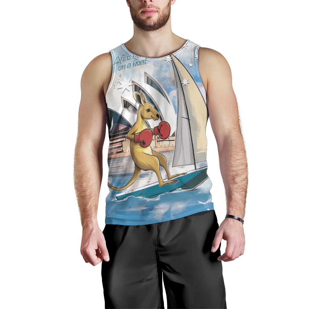 Personalised Australia Sailing Men Tank Top Life Is Better On A Boat