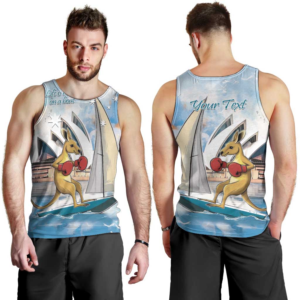 Personalised Australia Sailing Men Tank Top Life Is Better On A Boat