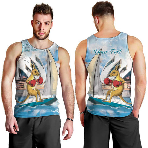 Personalised Australia Sailing Men Tank Top Life Is Better On A Boat