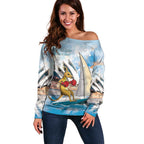 Personalised Australia Sailing Off Shoulder Sweater Life Is Better On A Boat