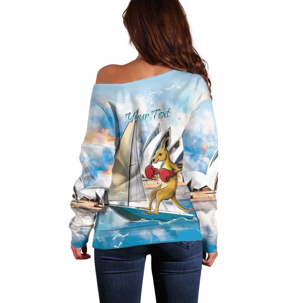 Personalised Australia Sailing Off Shoulder Sweater Life Is Better On A Boat