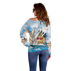 Personalised Australia Sailing Off Shoulder Sweater Life Is Better On A Boat