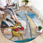 Personalised Australia Sailing Round Carpet Life Is Better On A Boat
