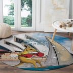 Personalised Australia Sailing Round Carpet Life Is Better On A Boat