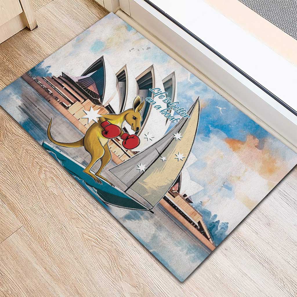 Personalised Australia Sailing Rubber Doormat Life Is Better On A Boat