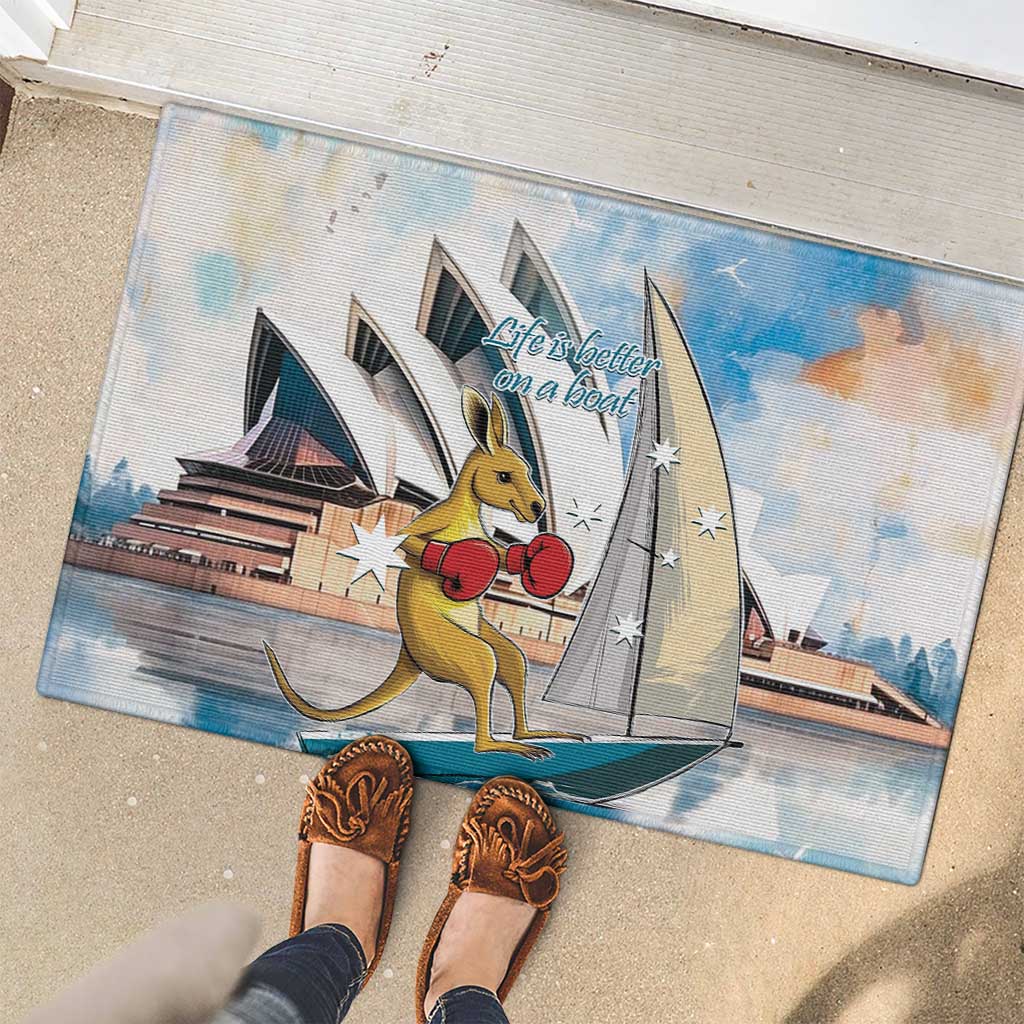 Personalised Australia Sailing Rubber Doormat Life Is Better On A Boat