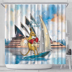 Personalised Australia Sailing Shower Curtain Life Is Better On A Boat