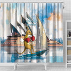Personalised Australia Sailing Shower Curtain Life Is Better On A Boat