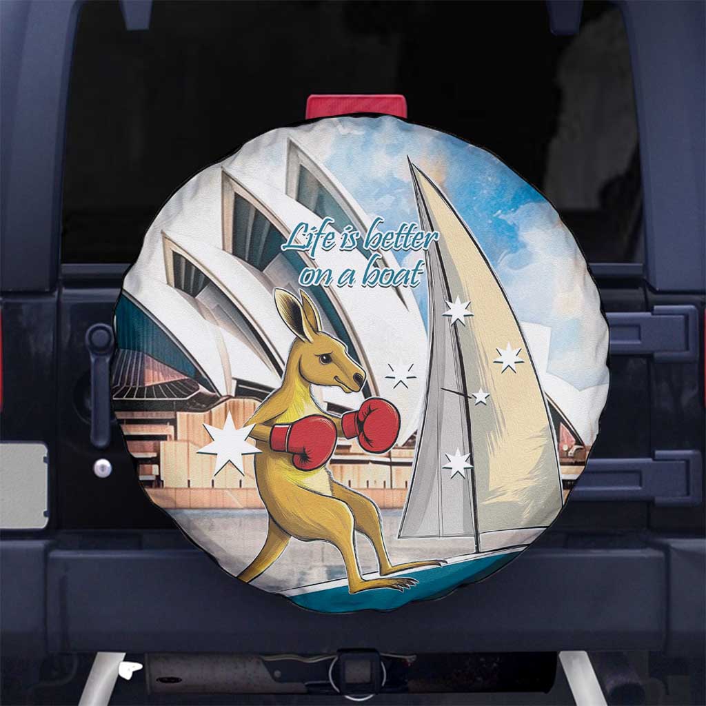 Personalised Australia Sailing Spare Tire Cover Life Is Better On A Boat