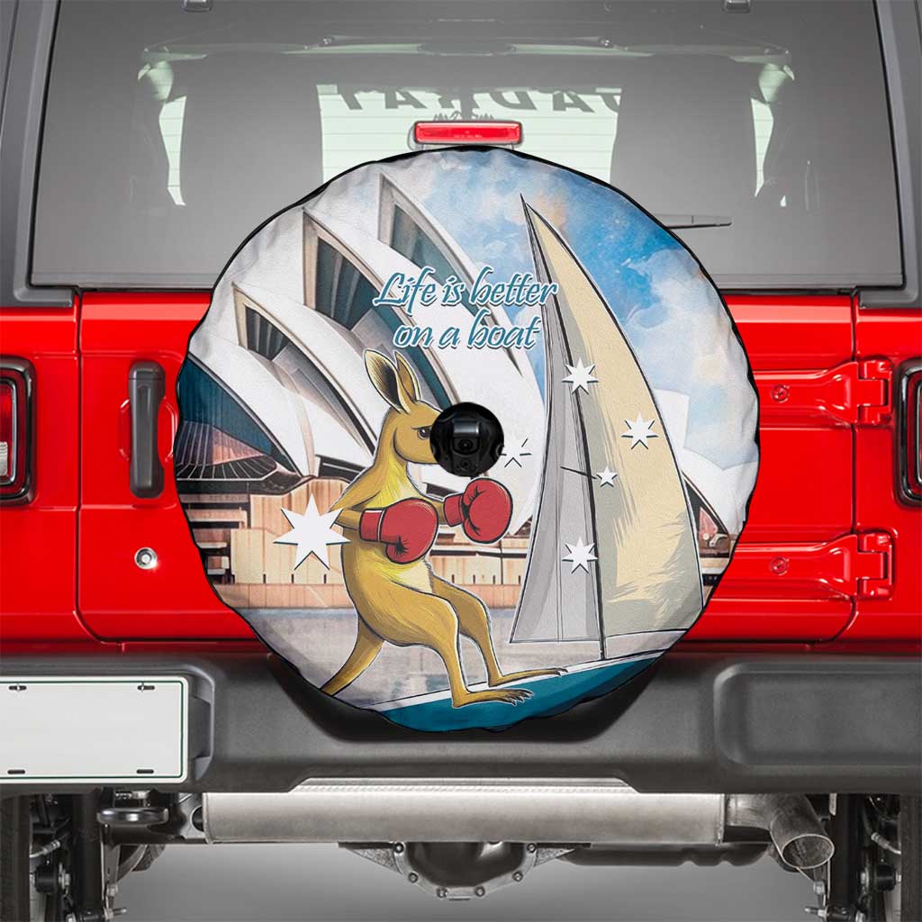 Personalised Australia Sailing Spare Tire Cover Life Is Better On A Boat
