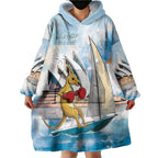 Personalised Australia Sailing Wearable Blanket Hoodie Life Is Better On A Boat