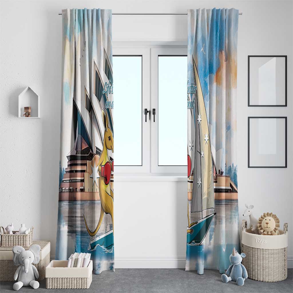 Personalised Australia Sailing Window Curtain Life Is Better On A Boat