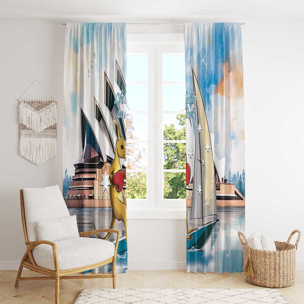 Personalised Australia Sailing Window Curtain Life Is Better On A Boat