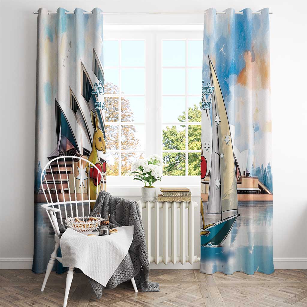 Personalised Australia Sailing Window Curtain Life Is Better On A Boat