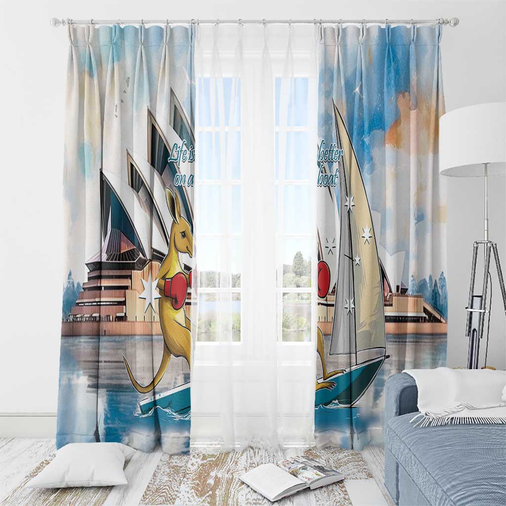 Personalised Australia Sailing Window Curtain Life Is Better On A Boat