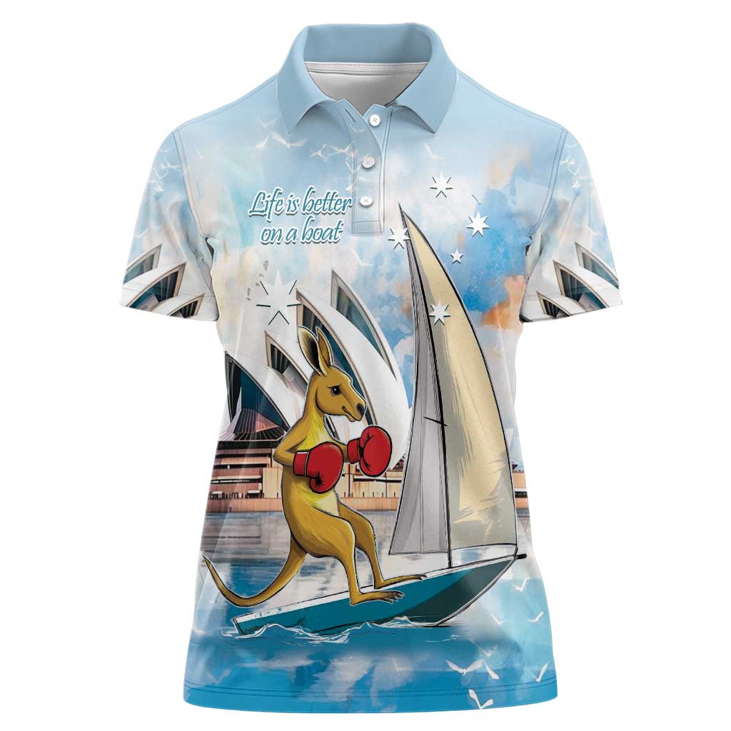 Personalised Australia Sailing Women Polo Shirt Life Is Better On A Boat