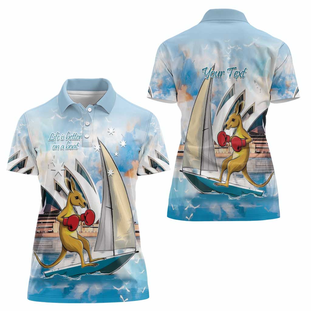 Personalised Australia Sailing Women Polo Shirt Life Is Better On A Boat