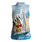 Personalised Australia Sailing Women Sleeveless Polo Shirt Life Is Better On A Boat