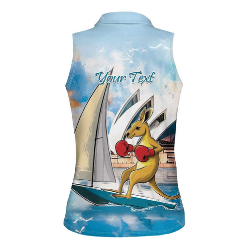 Personalised Australia Sailing Women Sleeveless Polo Shirt Life Is Better On A Boat