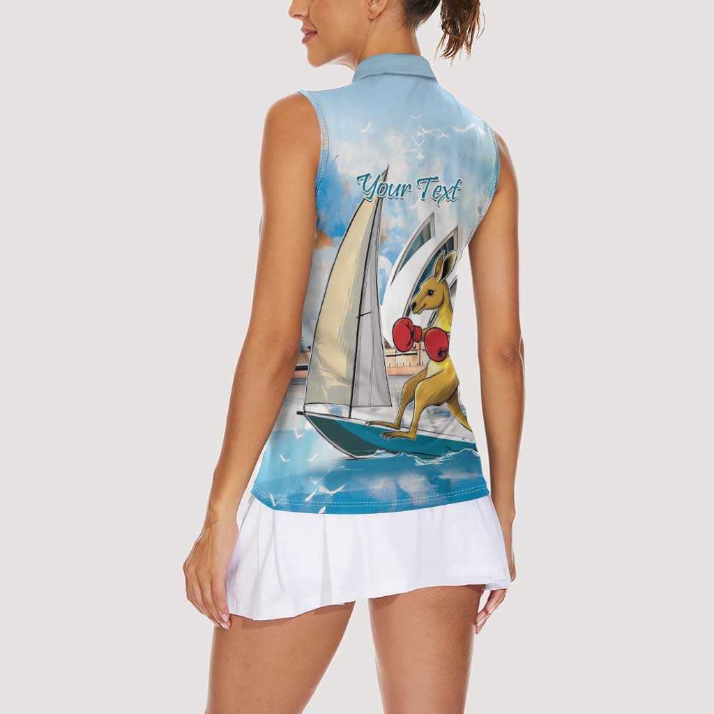Personalised Australia Sailing Women Sleeveless Polo Shirt Life Is Better On A Boat