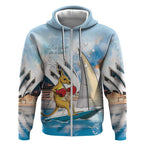 Personalised Australia Sailing Zip Hoodie Life Is Better On A Boat
