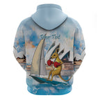 Personalised Australia Sailing Zip Hoodie Life Is Better On A Boat