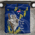 Australia Day Bedding Set Proud To Be An Aussie Koala With Map Golden Wattle