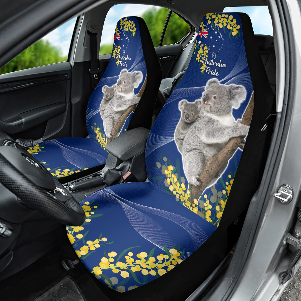 Australia Day Car Seat Cover Proud To Be An Aussie Koala With Map Golden Wattle