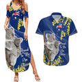 Australia Day Couples Matching Summer Maxi Dress and Hawaiian Shirt Proud To Be An Aussie Koala With Map Golden Wattle