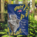 Australia Day Garden Flag Proud To Be An Aussie Koala With Map Golden Wattle