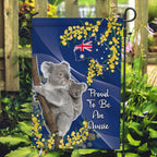 Australia Day Garden Flag Proud To Be An Aussie Koala With Map Golden Wattle
