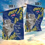 Australia Day Garden Flag Proud To Be An Aussie Koala With Map Golden Wattle
