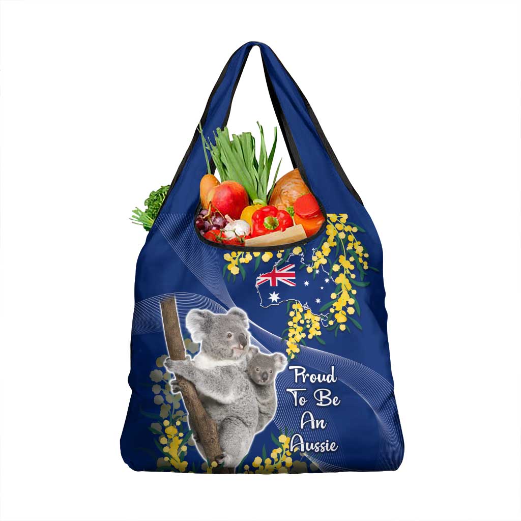 Australia Day Grocery Bag Proud To Be An Aussie Koala Golden Wattle