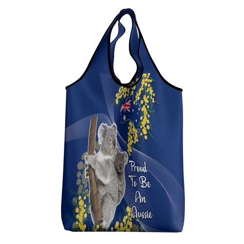 Australia Day Grocery Bag Proud To Be An Aussie Koala Golden Wattle