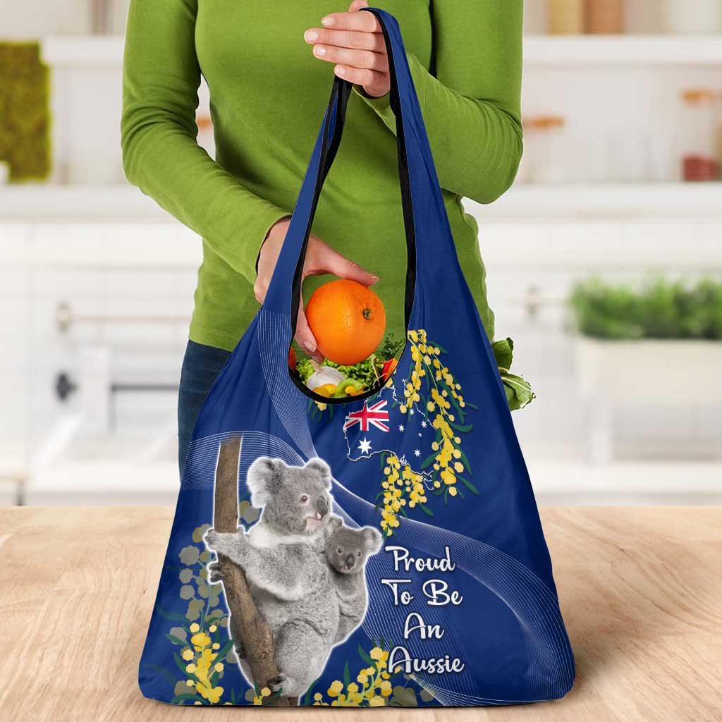 Australia Day Grocery Bag Proud To Be An Aussie Koala Golden Wattle