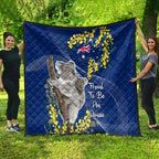 Australia Day Quilt Proud To Be An Aussie Koala With Map Golden Wattle