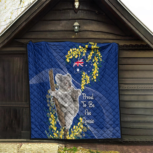 Australia Day Quilt Proud To Be An Aussie Koala With Map Golden Wattle