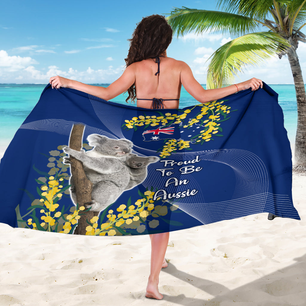 Australia Day Sarong Proud To Be An Aussie Koala With Map Golden Wattle