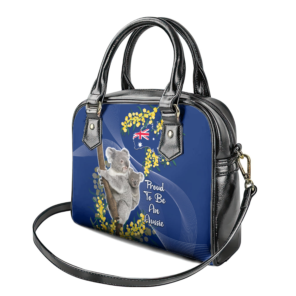 Australia Day Shoulder Handbag Proud To Be An Aussie Koala With Map Golden Wattle
