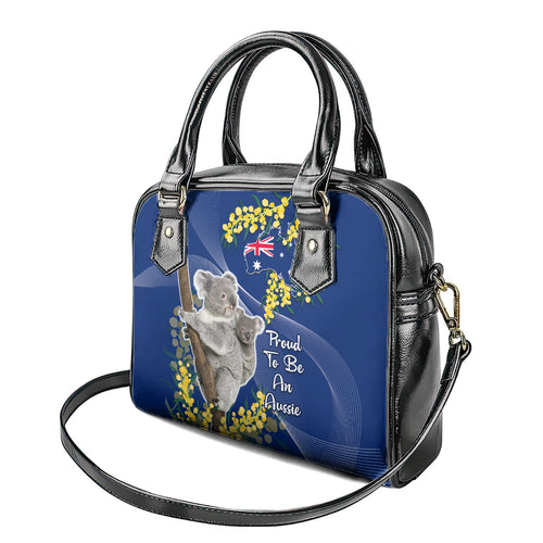 Australia Day Shoulder Handbag Proud To Be An Aussie Koala With Map Golden Wattle