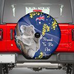 Australia Day Spare Tire Cover Proud To Be An Aussie Koala With Map Golden Wattle