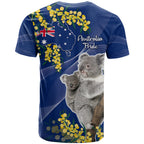Australia Day T Shirt Proud To Be An Aussie Koala With Map Golden Wattle
