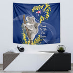 Australia Day Tapestry Proud To Be An Aussie Koala With Map Golden Wattle