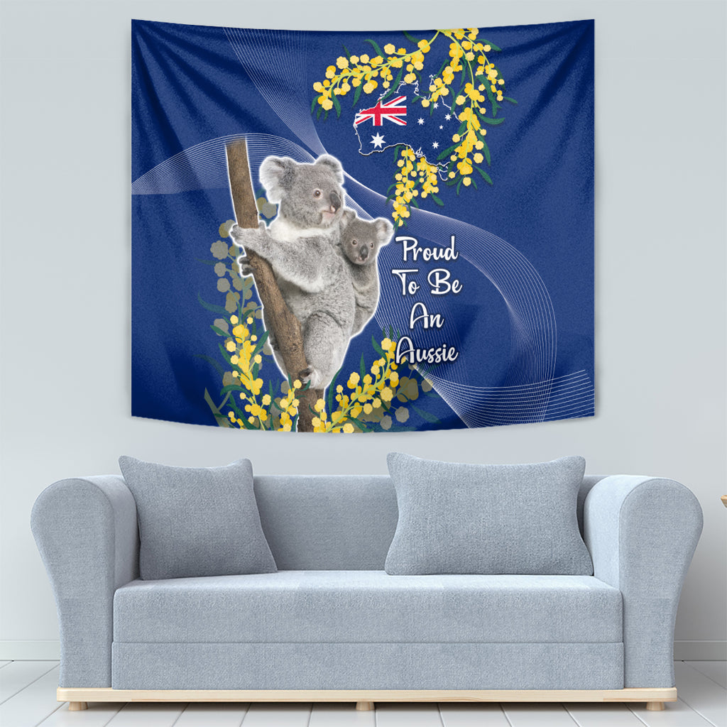 Australia Day Tapestry Proud To Be An Aussie Koala With Map Golden Wattle